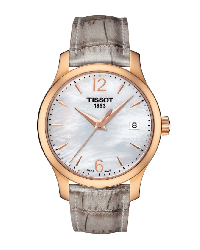 Tissot T-Classic  Quartz Women's Watch, Steel & 18K Rose Gold, Mother Of Pearl Dial, T063.210.37.117.00