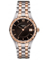 Tissot T-Trend  Quartz Women's Watch, Steel & Gold Tone, Brown Dial, T072.210.22.298.00