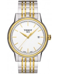 Tissot Carson  Quartz Men's Watch, Steel & Rose Gold Tone, White Dial, T085.410.22.011.00