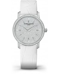Vacheron Constantin Patrimony Traditionnelle  Quartz Women's Watch, 18K White Gold & Diamonds, Diamond Pave Dial, 25559/000G-9280