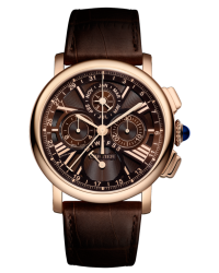 Cartier Rotonde  Chronograph Automatic Men's Watch, 18K Rose Gold, Brown Dial, W1556225