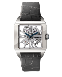 Cartier Santos Dumont  Automatic Men's Watch, 18K White Gold, Skeleton Dial, W2020033