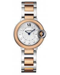 Cartier Ballon Bleu  Quartz Women's Watch, Steel & 18K Rose Gold, Silver Dial, W3BB0005