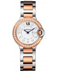 Cartier Ballon Bleu  Quartz Women's Watch, Steel & 18K Rose Gold, Silver Dial, W3BB0009