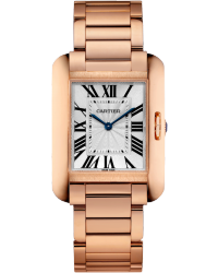 Cartier Tank Anglaise  Automatic Women's Watch, 18K Rose Gold, Silver Dial, W5310041