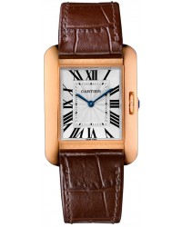Cartier Tank Anglaise  Quartz Women's Watch, 18K Rose Gold, Silver Dial, W5310042