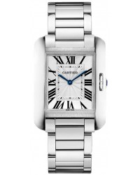 Cartier Tank Anglaise  Quartz Women's Watch, Stainless Steel, Silver Dial, W5310044
