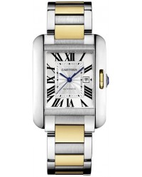 Cartier Tank Anglaise  Automatic Women's Watch, Stainless Steel, Silver Dial, W5310047