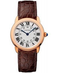 Cartier Ronde Solo  Quartz Women's Watch, 18K Rose Gold, Silver Dial, W6701007