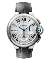 Cartier Ballon Bleu  Chronograph Automatic Men's Watch, Stainless Steel, Silver Dial, W6920078