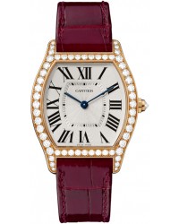 Cartier Tortue  Automatic Women's Watch, 18K Rose Gold, Silver Dial, WA501008