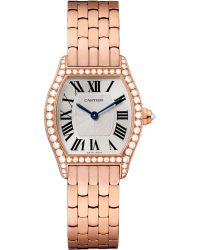 Cartier Tortue  Automatic Women's Watch, 18K Rose Gold, Silver Dial, WA501010