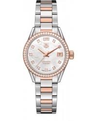 Tag Heuer Carrera  Automatic Women's Watch, Stainless Steel & Rose Gold, Mother Of Pearl Dial, WAR2453.BD0772