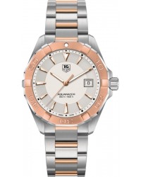 Tag Heuer Aquaracer  Automatic Men's Watch, Stainless Steel & Rose Gold, Silver Dial, WAY1150.BD0911