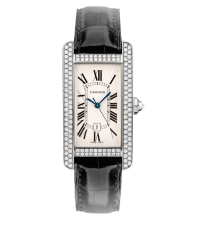 Cartier Tank Americaine  Automatic Men's Watch, 18K White Gold, Silver Dial, WB710002