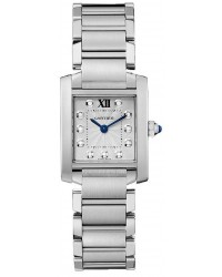 Cartier Tank Francaise  Quartz Women's Watch, Stainless Steel, Silver Dial, WE110006