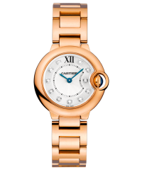 Cartier Ballon Bleu  Quartz Women's Watch, 18K Rose Gold, Silver Dial, WE902025