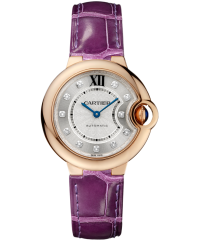 Cartier Ballon Bleu  Automatic Women's Watch, 18K Rose Gold, Silver Dial, WE902040
