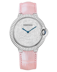Cartier Ballon Bleu  Automatic Women's Watch, 18K White Gold, Diamond Pave Dial, WE902042