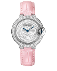 Cartier Ballon Bleu  Automatic Women's Watch, 18K White Gold, Diamond Pave Dial, WE902047