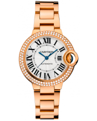 Cartier Ballon Bleu  Automatic Women's Watch, 18K Rose Gold, Silver Dial, WE902064