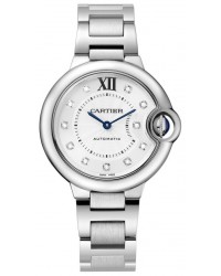 Cartier Ballon Bleu  Automatic Women's Watch, Stainless Steel, Silver Dial, WE902074