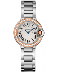 Cartier Ballon Bleu  Automatic Women's Watch, Steel & 18K Rose Gold, Silver Dial, WE902079