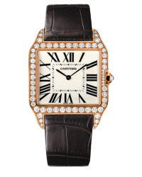 Cartier Santos Dumont  Automatic Men's Watch, 18K Rose Gold, Silver Dial, WH100751