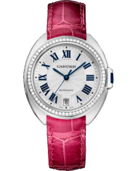 Cartier Cle De Cartier  Automatic Women's Watch, 18K White Gold, Silver Dial, WJCL0014
