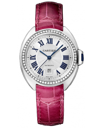 Cartier Cle De Cartier  Automatic Women's Watch, 18K White Gold, Silver Dial, WJCL0015