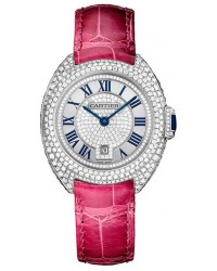 Cartier Cle De Cartier  Automatic Women's Watch, 18K White Gold, Silver Dial, WJCL0017