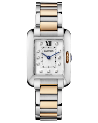 Cartier Tank Anglaise  Quartz Women's Watch, Stainless Steel, Silver Dial, WT100024