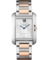 Cartier Tank Anglaise  Quartz Women's Watch, Stainless Steel, Silver Dial, WT100032