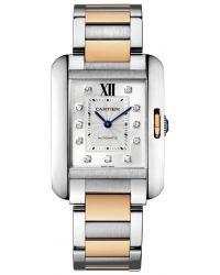 Cartier Tank Anglaise  Automatic Women's Watch, Stainless Steel, Silver Dial, WT100034