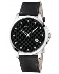 Gucci G-Timeless  Quartz Men's Watch, Stainless Steel, Black Dial, YA126305