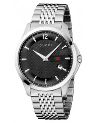 Gucci G-Timeless  Quartz Men's Watch, Stainless Steel, Black Dial, YA126309