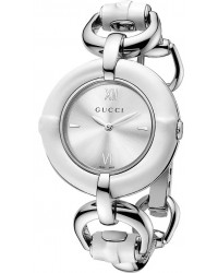 Gucci Bamboo  Quartz Women's Watch, Stainless Steel, Silver Dial, YA132406