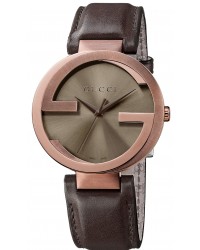Gucci Interlocking  Quartz Men's Watch, PVD, Brown Dial, YA133207