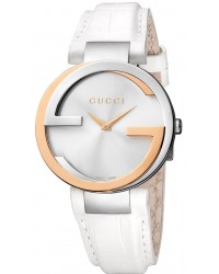 Gucci Interlocking  Quartz Women's Watch, Stainless Steel, Silver Dial, YA133303