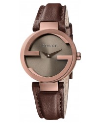 Gucci Interlocking  Quartz Women's Watch, PVD, Brown Dial, YA133504