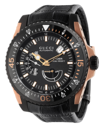 Gucci Gucci Drive  Automatic Men's Watch, 18K Rose Gold, Black Dial, YA136202