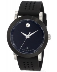 Movado Museum  Quartz Men's Watch, Stainless Steel, Black Dial, 606507
