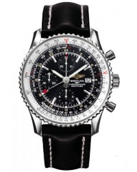 Breitling Navitimer World  Chronograph Automatic Men's Watch, Stainless Steel, Black Dial, A2432212.B726.441X