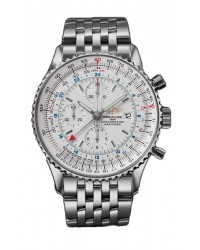 Breitling Navitimer World  Chronograph Automatic Men's Watch, Stainless Steel, Silver Dial, A2432212.G571.443A