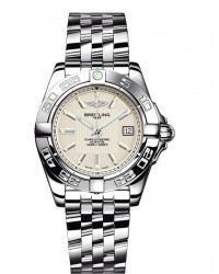 Breitling Galactic 32  Super-Quartz Women's Watch, Stainless Steel, Silver Dial, A71356L2.G702.367A