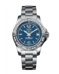 Breitling Colt  Super-Quartz Women's Watch, Stainless Steel, Blue Dial, A7738853.C908.175A