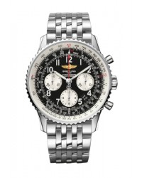 Breitling Navitimer 01  Chronograph Automatic Men's Watch, Stainless Steel, Black Dial, AB012012.BB02.447A