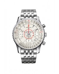 Breitling Montbrillant 01  Chronograph Automatic Men's Watch, Stainless Steel, Silver Dial, AB013012.G709.448A
