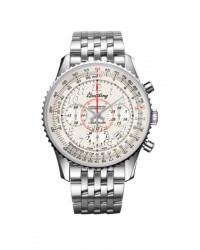 Breitling Montbrillant 01  Chronograph Automatic Men's Watch, Stainless Steel, Silver Dial, AB013012.G735.448A