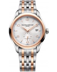 Baume & Mercier Clifton  Automatic Women's Watch, Steel & 18K Rose Gold, Silver Dial, MOA10140